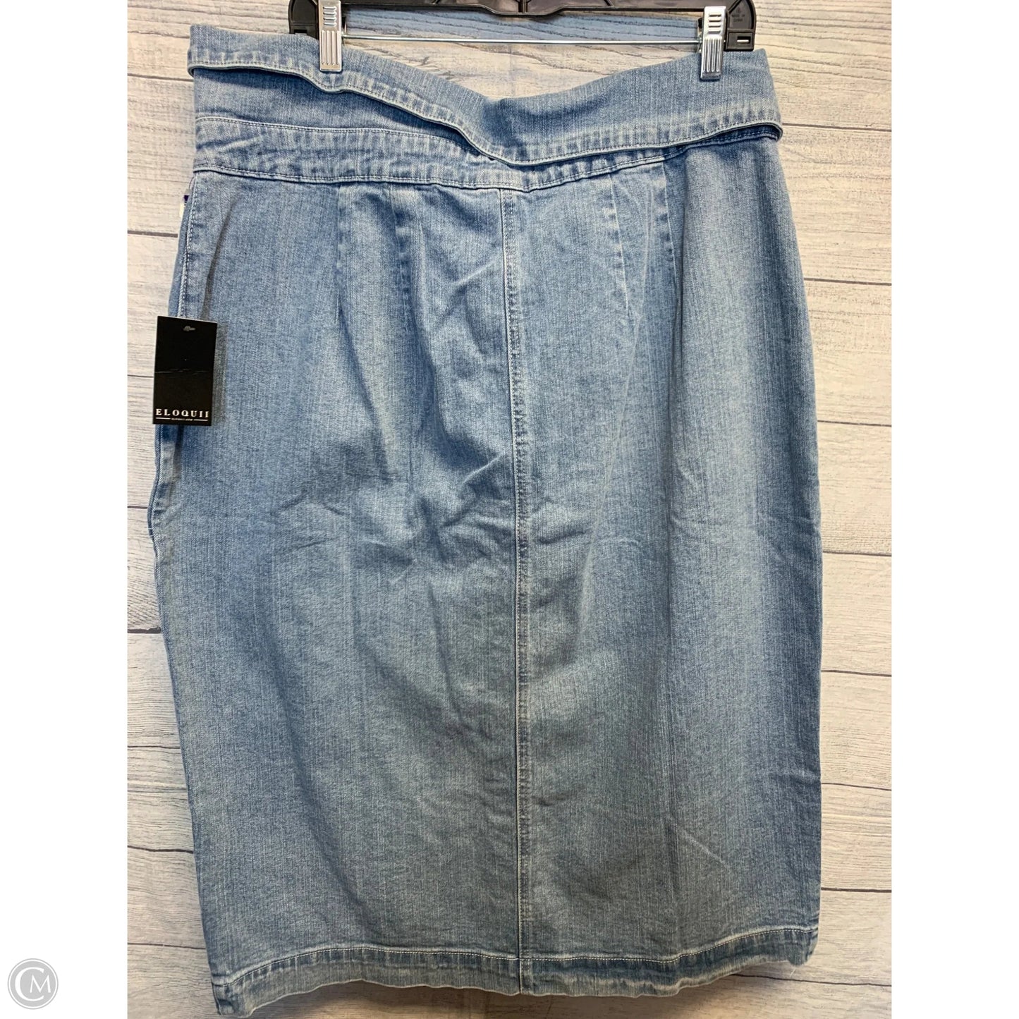 Skirt Maxi By Eloquii In Blue Denim, Size: 16