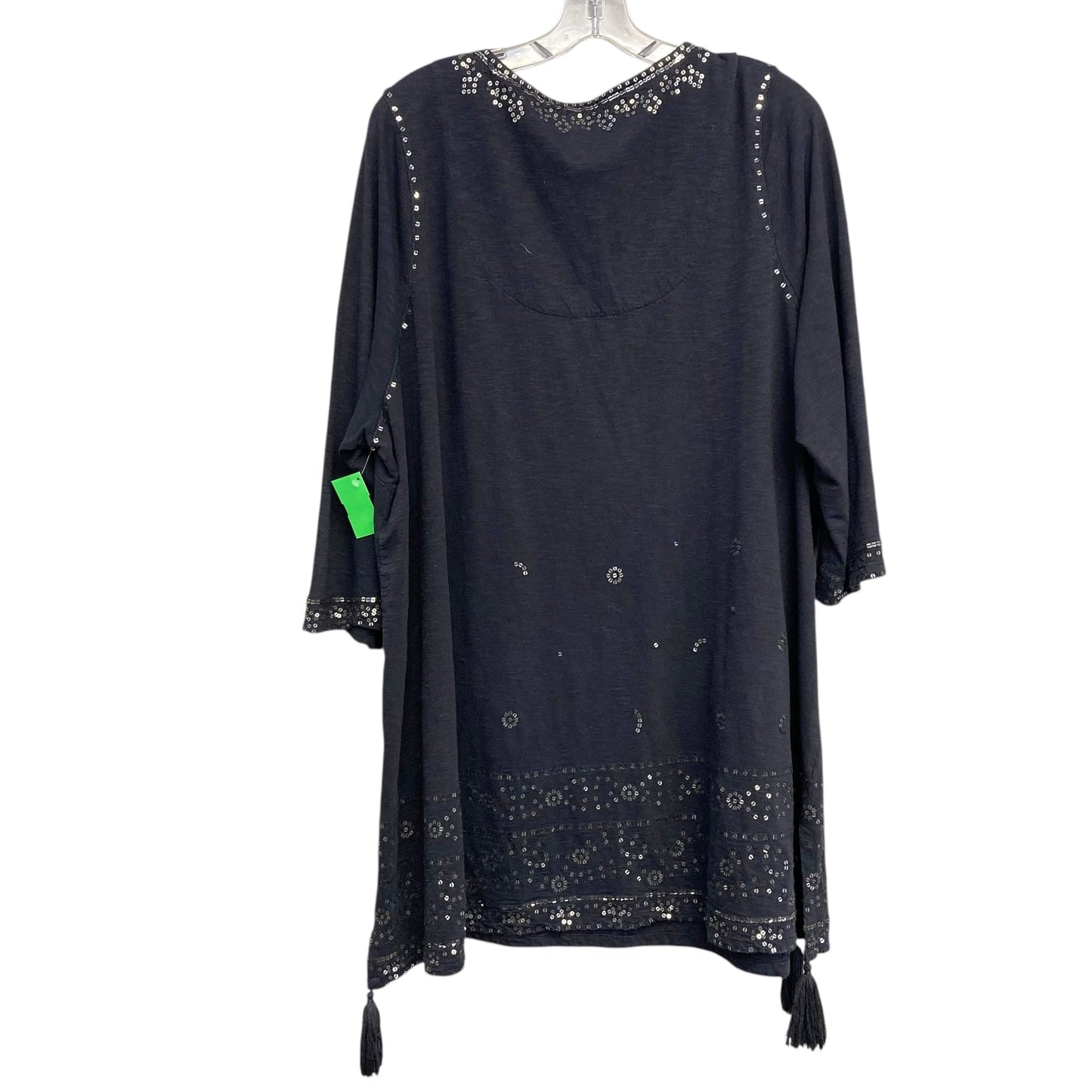 Top Ls By Soft Surroundings In Black & Silver, Size:2X