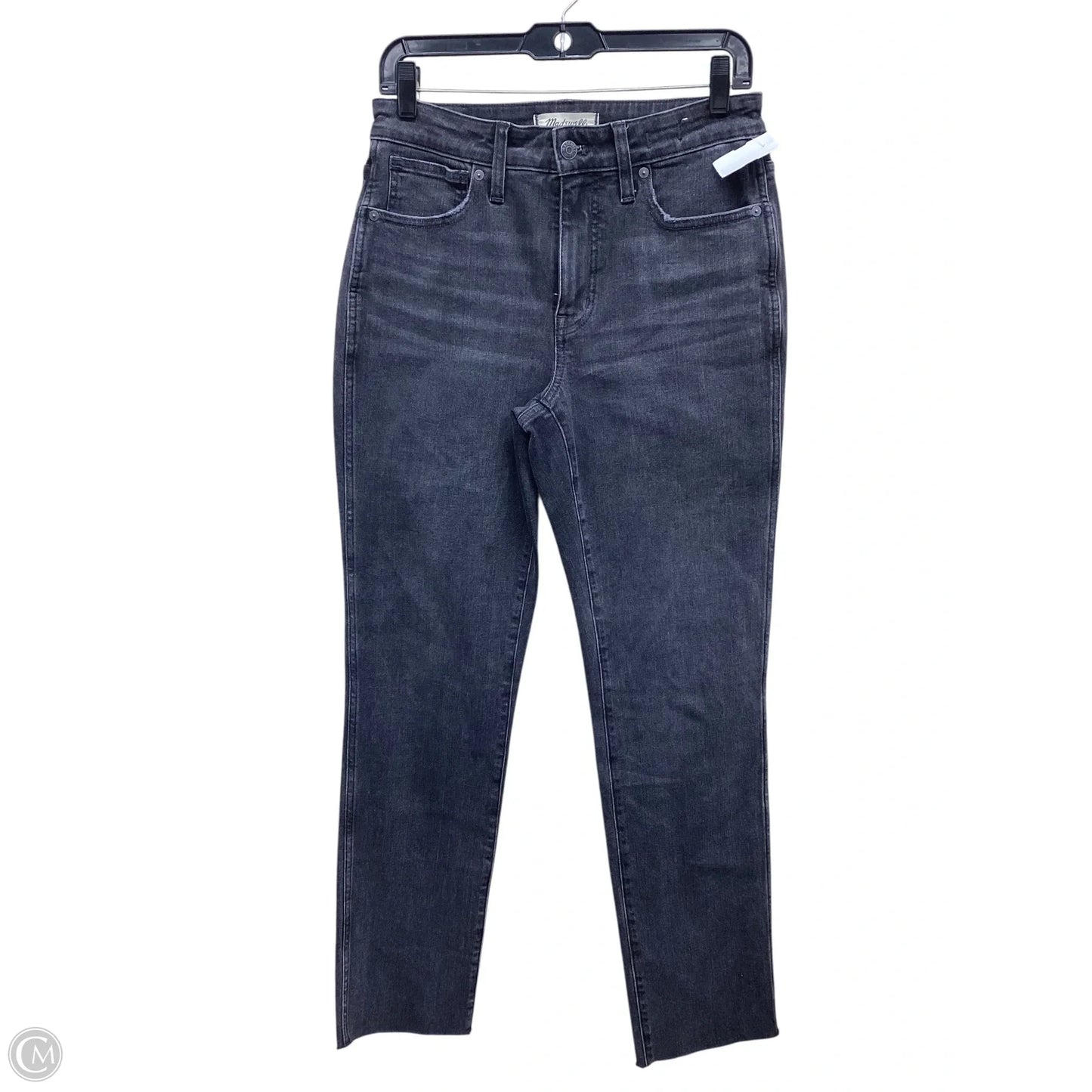 Jeans Straight By Madewell In Black Denim, Size: 4