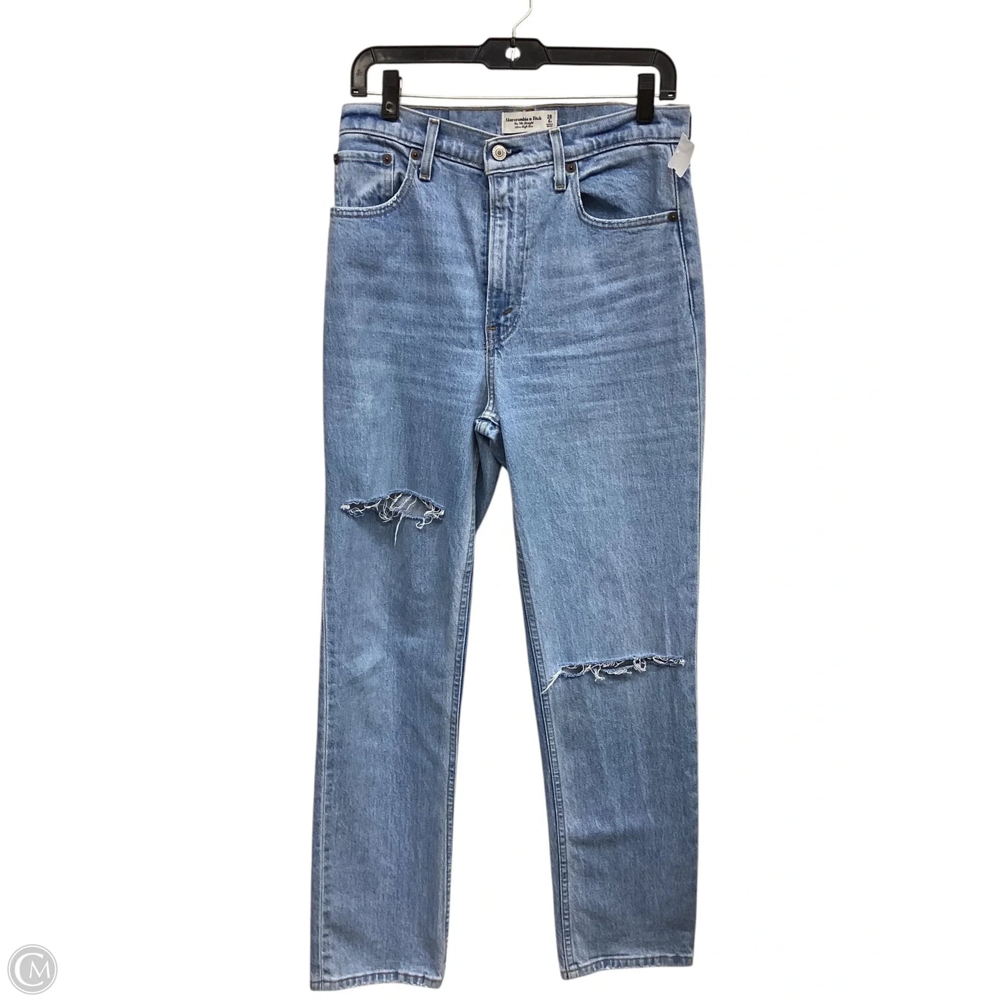 Jeans Straight By Abercrombie And Fitch In Blue Denim, Size: 6