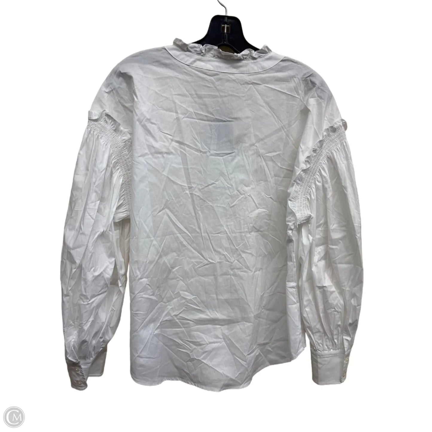 Top Long Sleeve By Lauren By Ralph Lauren In White, Size: M