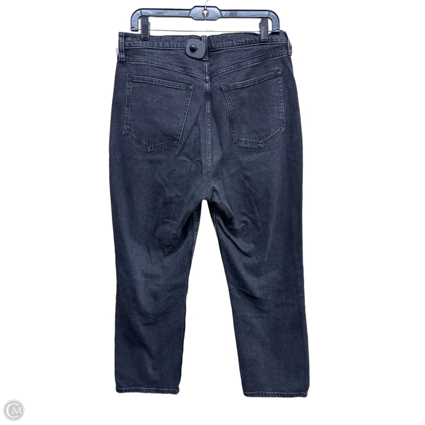 Jeans Straight By Abercrombie And Fitch In Black Denim, Size: 12