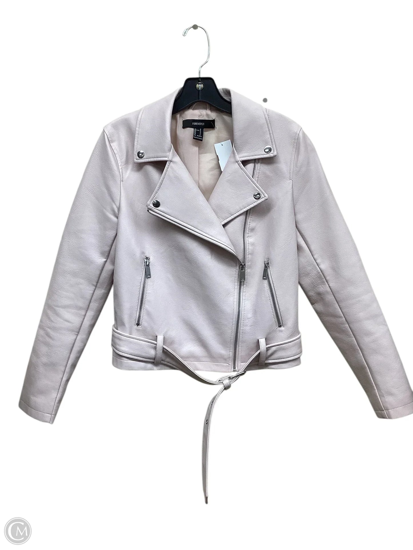 Jacket Moto By Forever 21 In Pink, Size: S