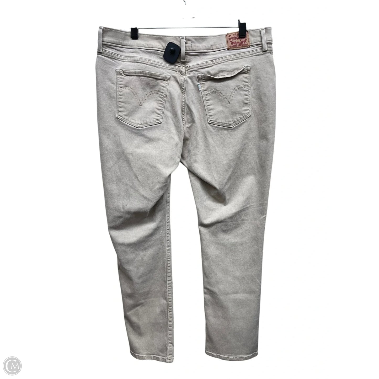 Jeans Straight By Levis In Brown Denim, Size: 16