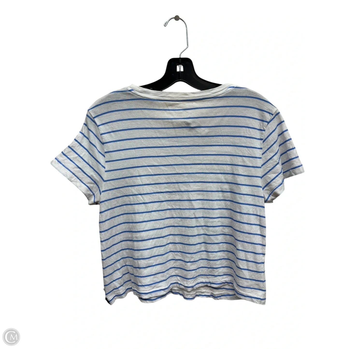 Top Short Sleeve By Universal Thread In Blue & White, Size: M