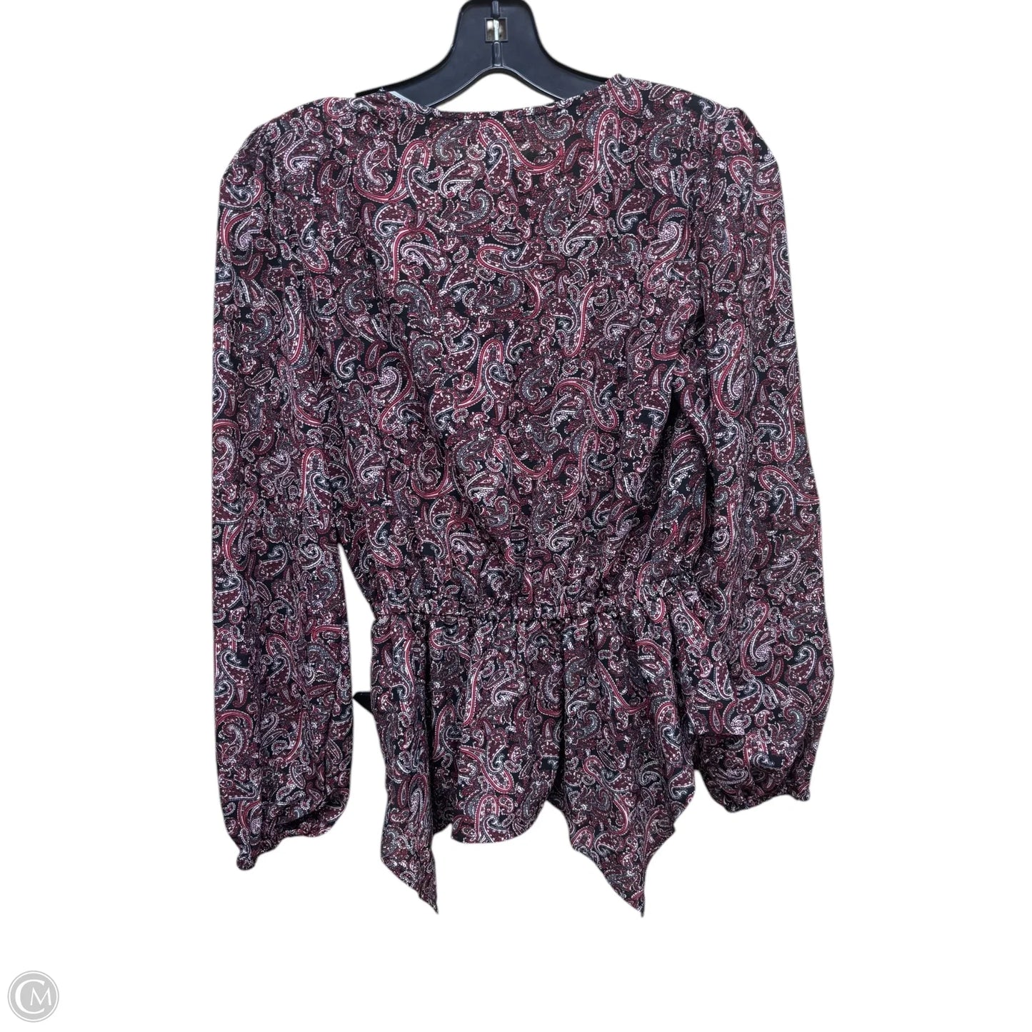 Top Long Sleeve By Michael By Michael Kors In Paisley Print, Size: Xsp