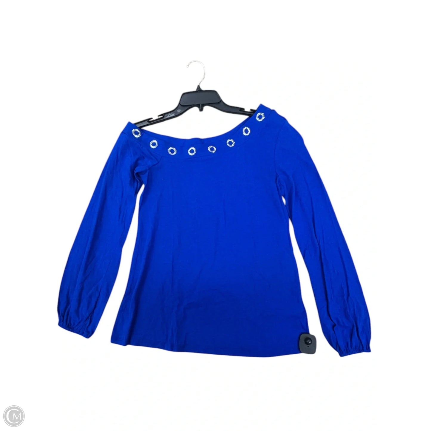 Top Long Sleeve By Michael By Michael Kors In Blue, Size: S