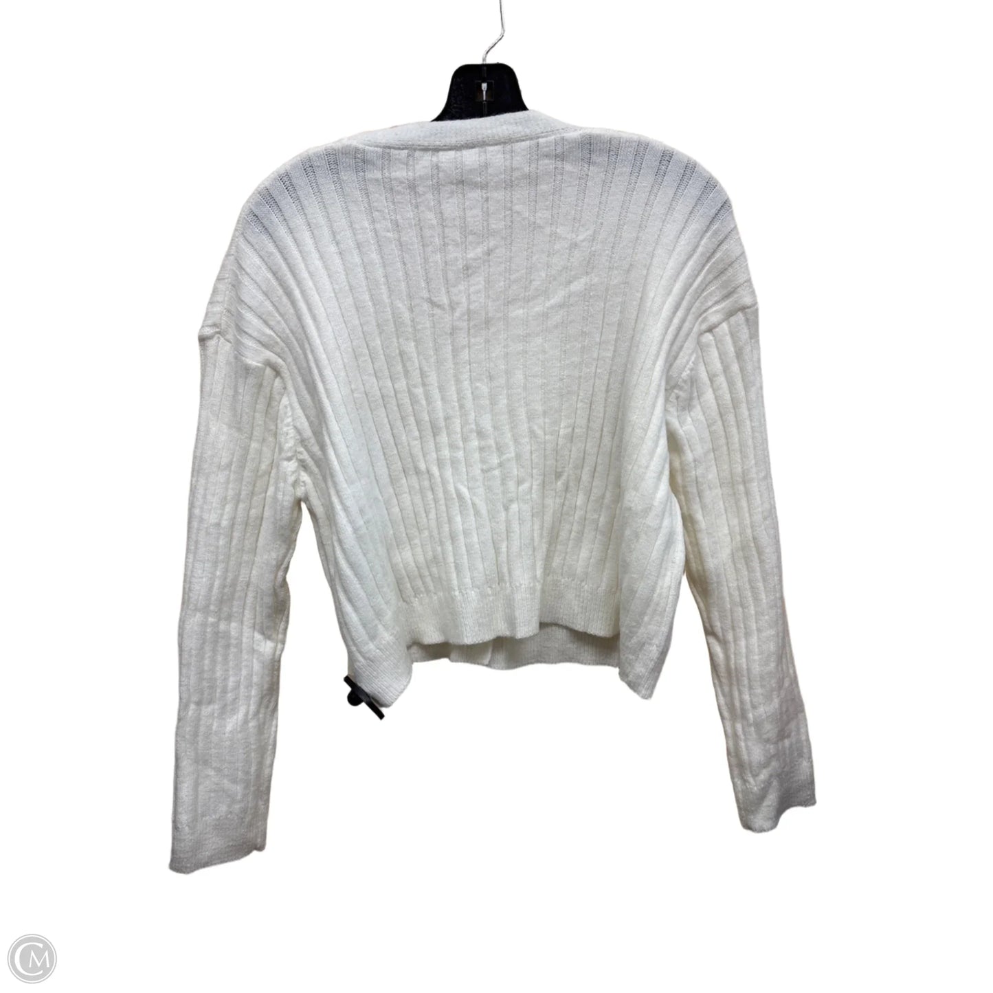 Sweater Cardigan By Clothes Mentor In Cream, Size: Xl