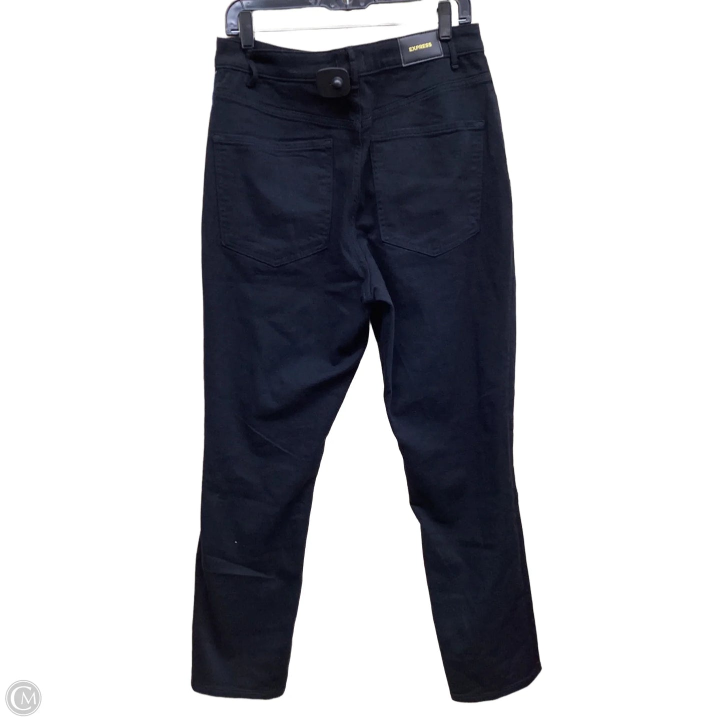 Jeans Straight By Express In Black Denim, Size: 12l
