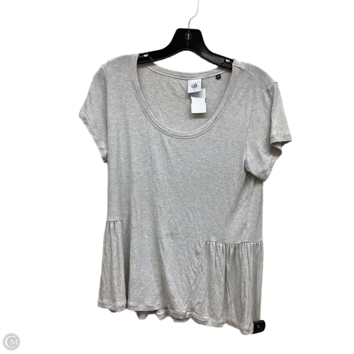 Top Short Sleeve By Cabi In Grey, Size: S