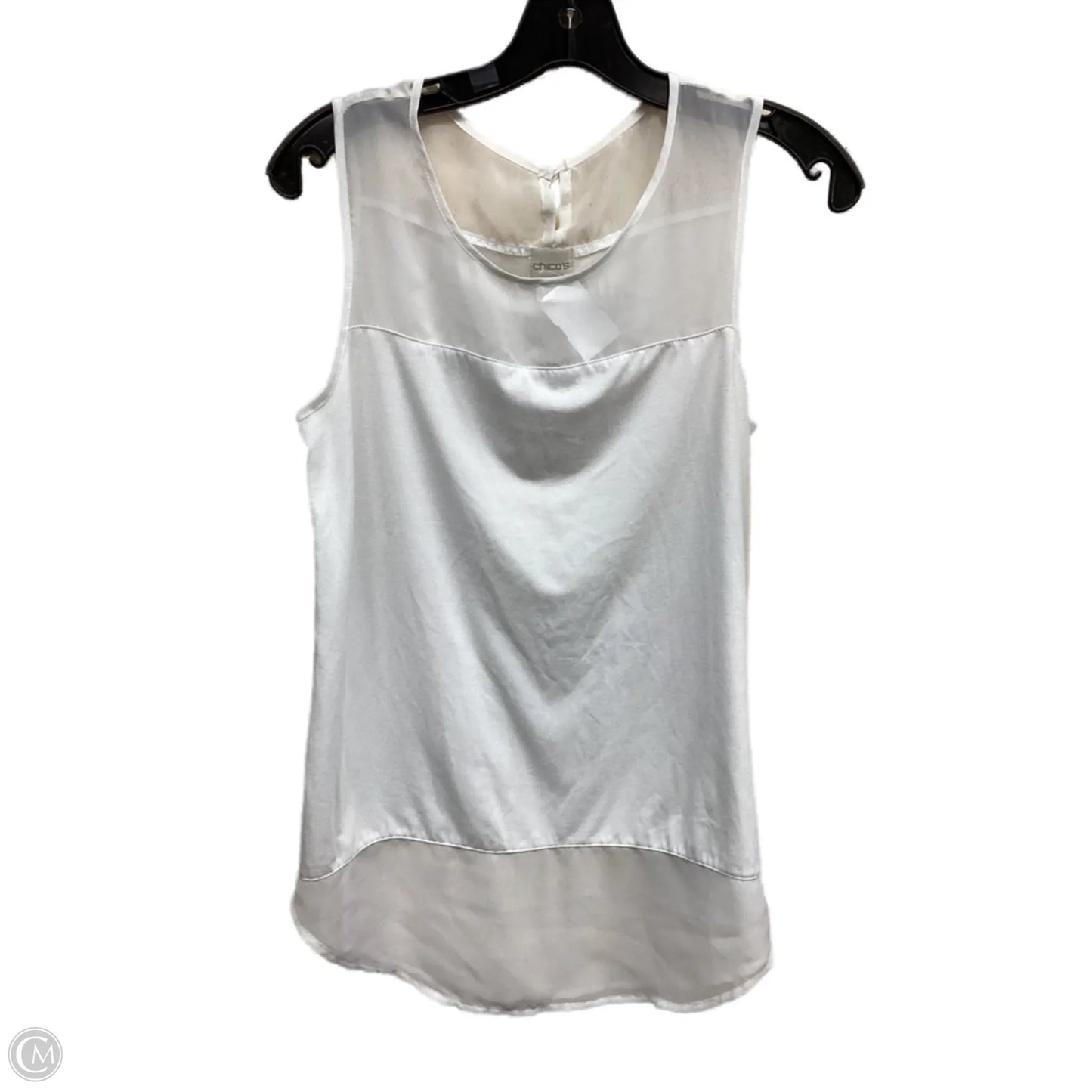 Top Sleeveless By Chicos In White, Size: Xs