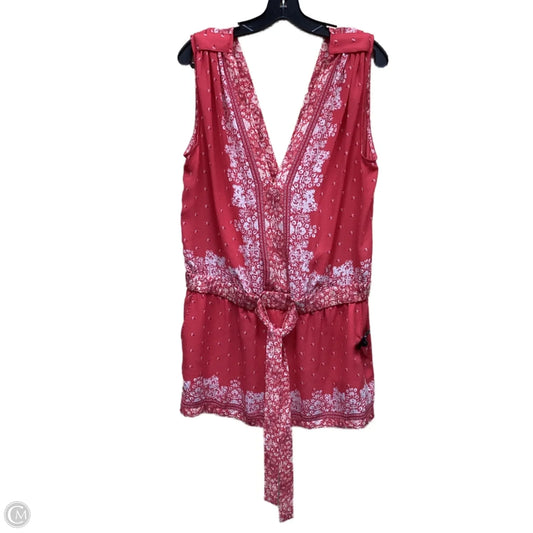 Romper By Bcbgmaxazria In Pink & White, Size: L