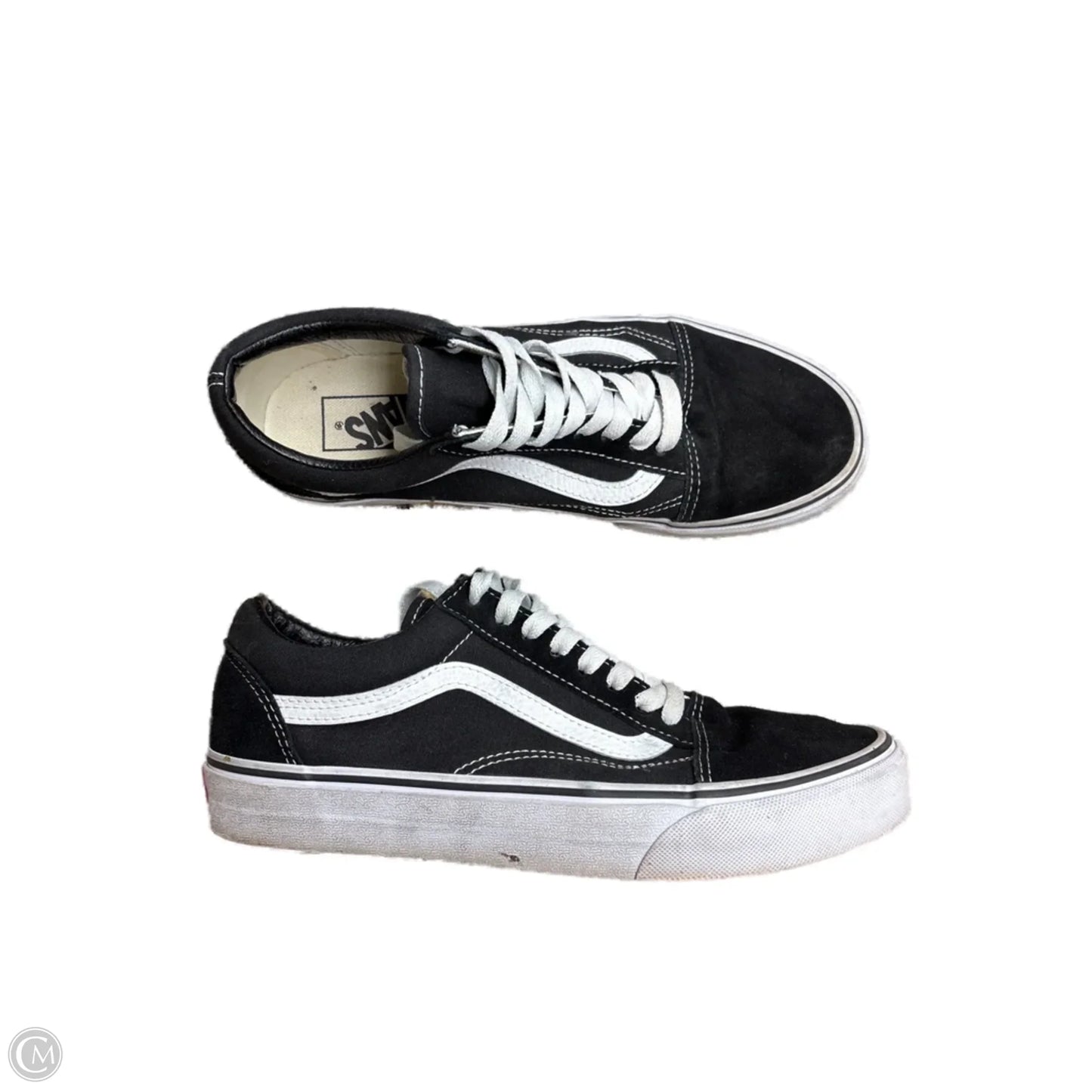 Shoes Sneakers By Vans In Black & White, Size: 9.5