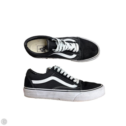 Shoes Sneakers By Vans In Black & White, Size: 9.5