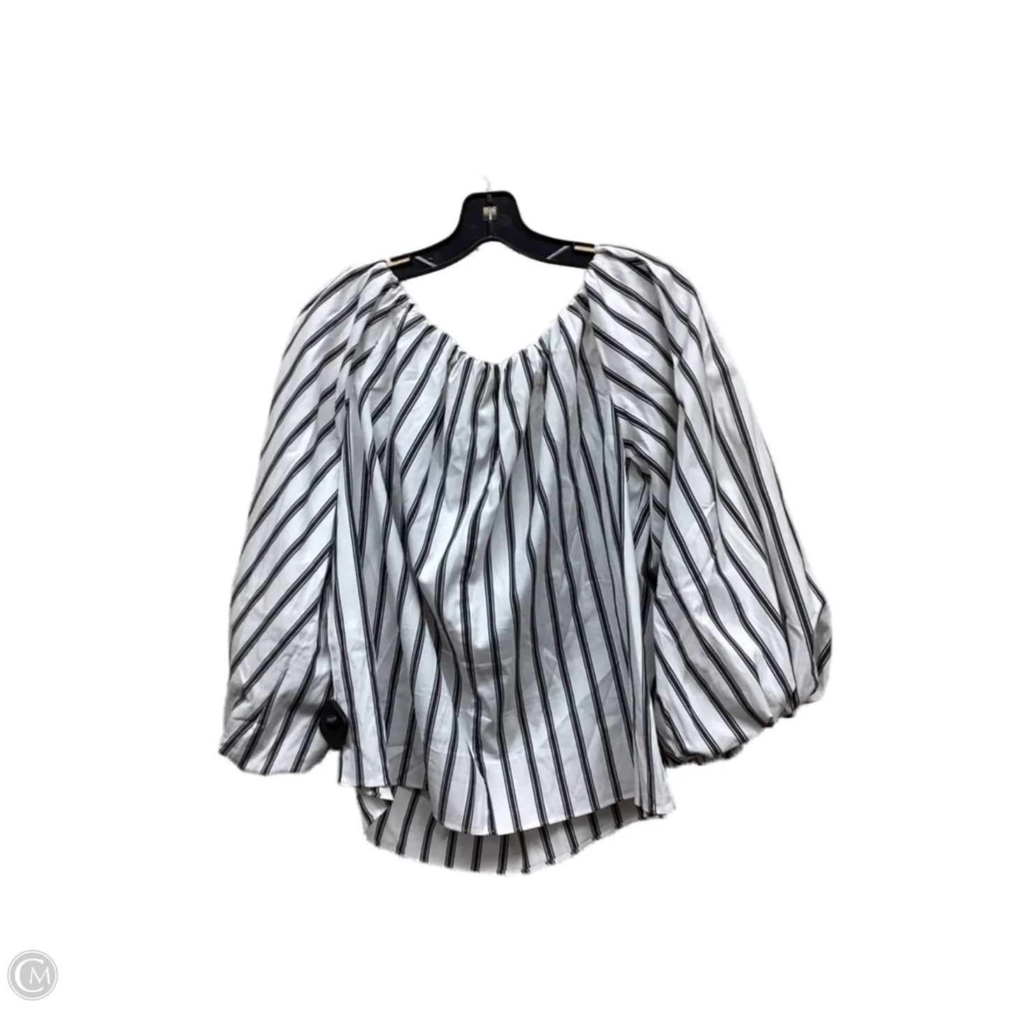 Top LS By White House Black Market In Striped Pattern, Size: L