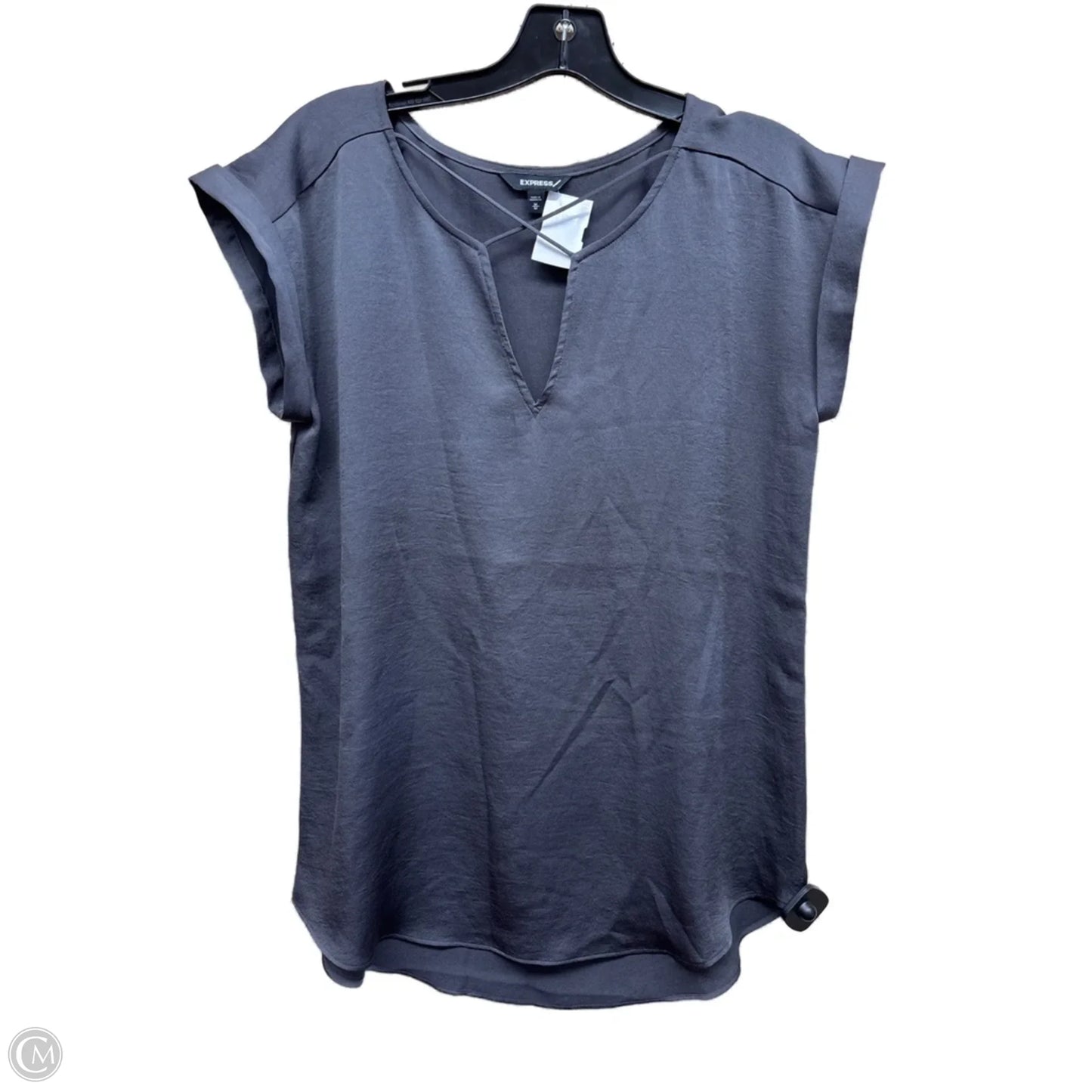 Top Short Sleeve By Express In Grey, Size: M