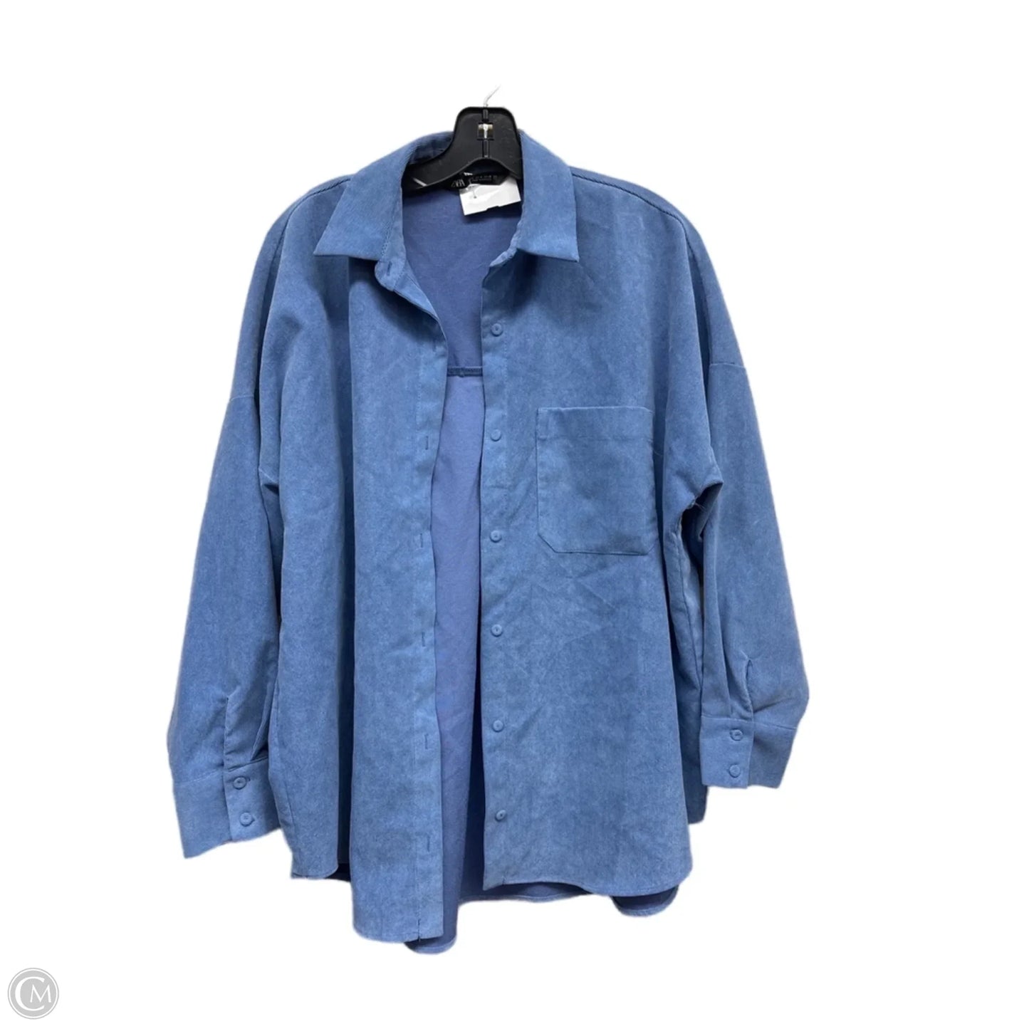 Top Long Sleeve By Zara In Black, Size: M
