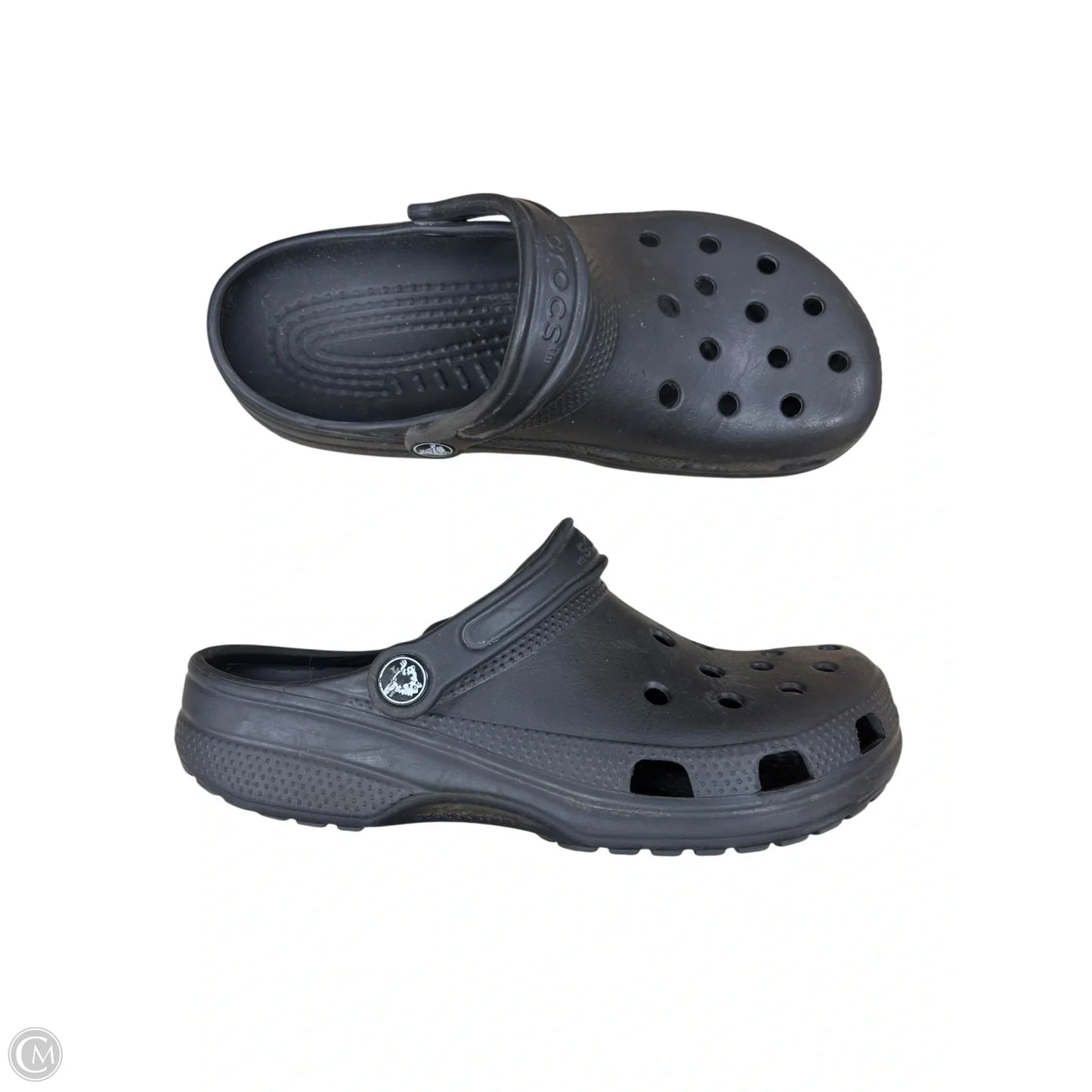 Shoes Flats By Crocs In Black, Size: 9