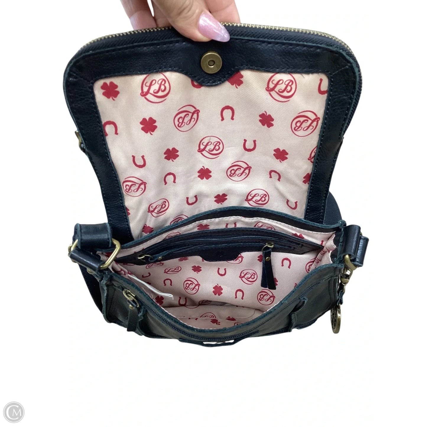 Handbag Leather By Lucky Brand, Size: Medium