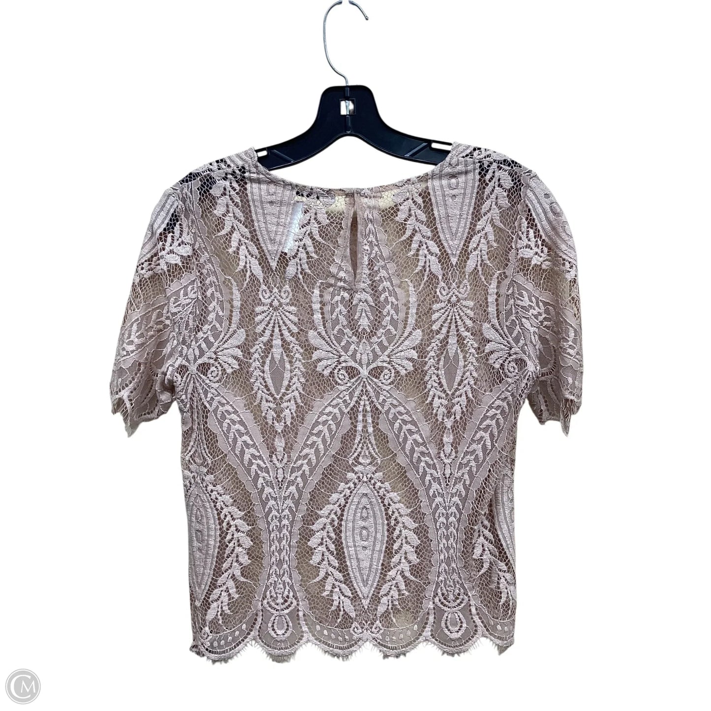 Top Short Sleeve By Zara In Tan, Size: M