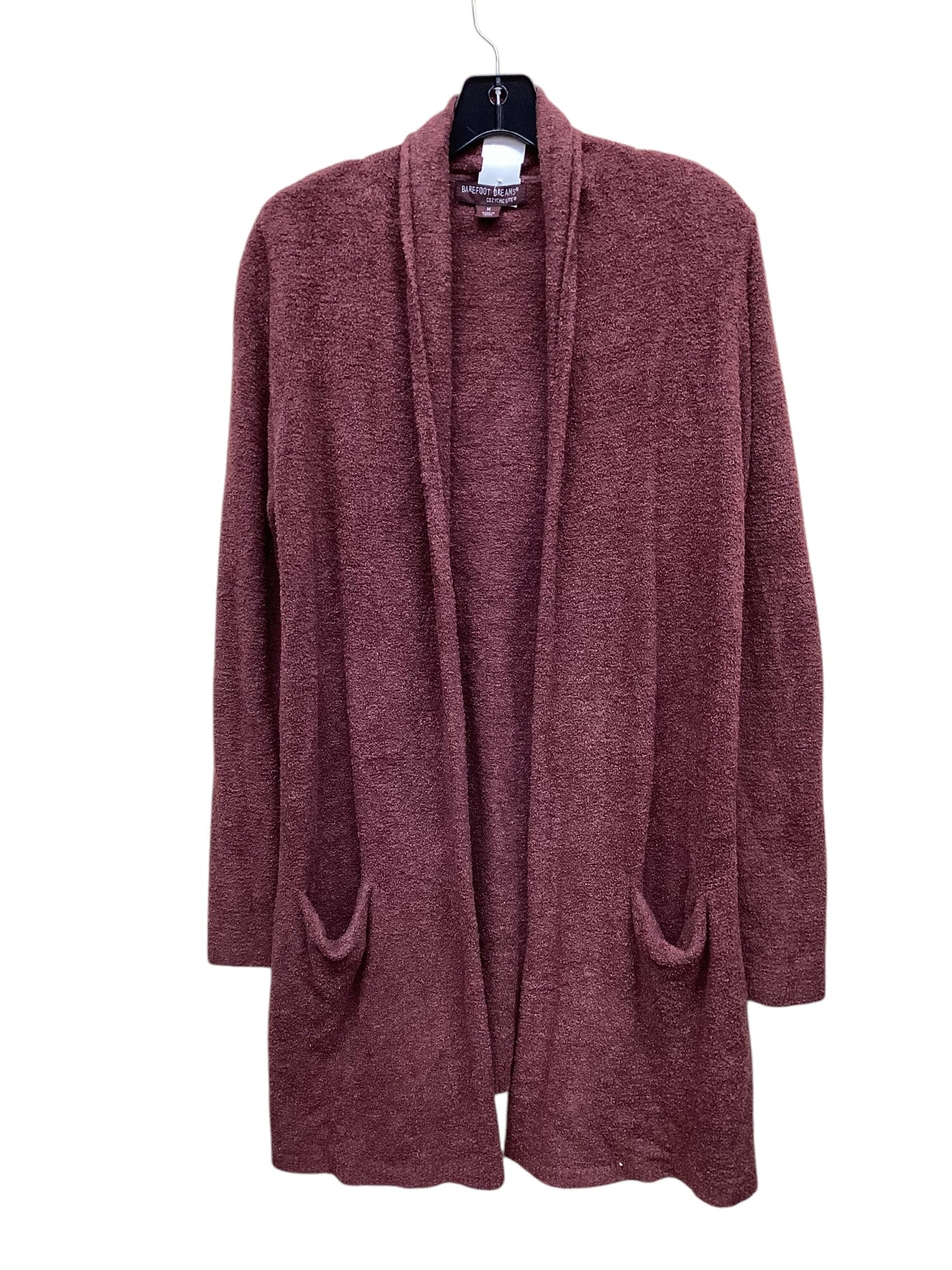 Sweater Cardigan By Barefoot Dreams In Maroon, Size: M