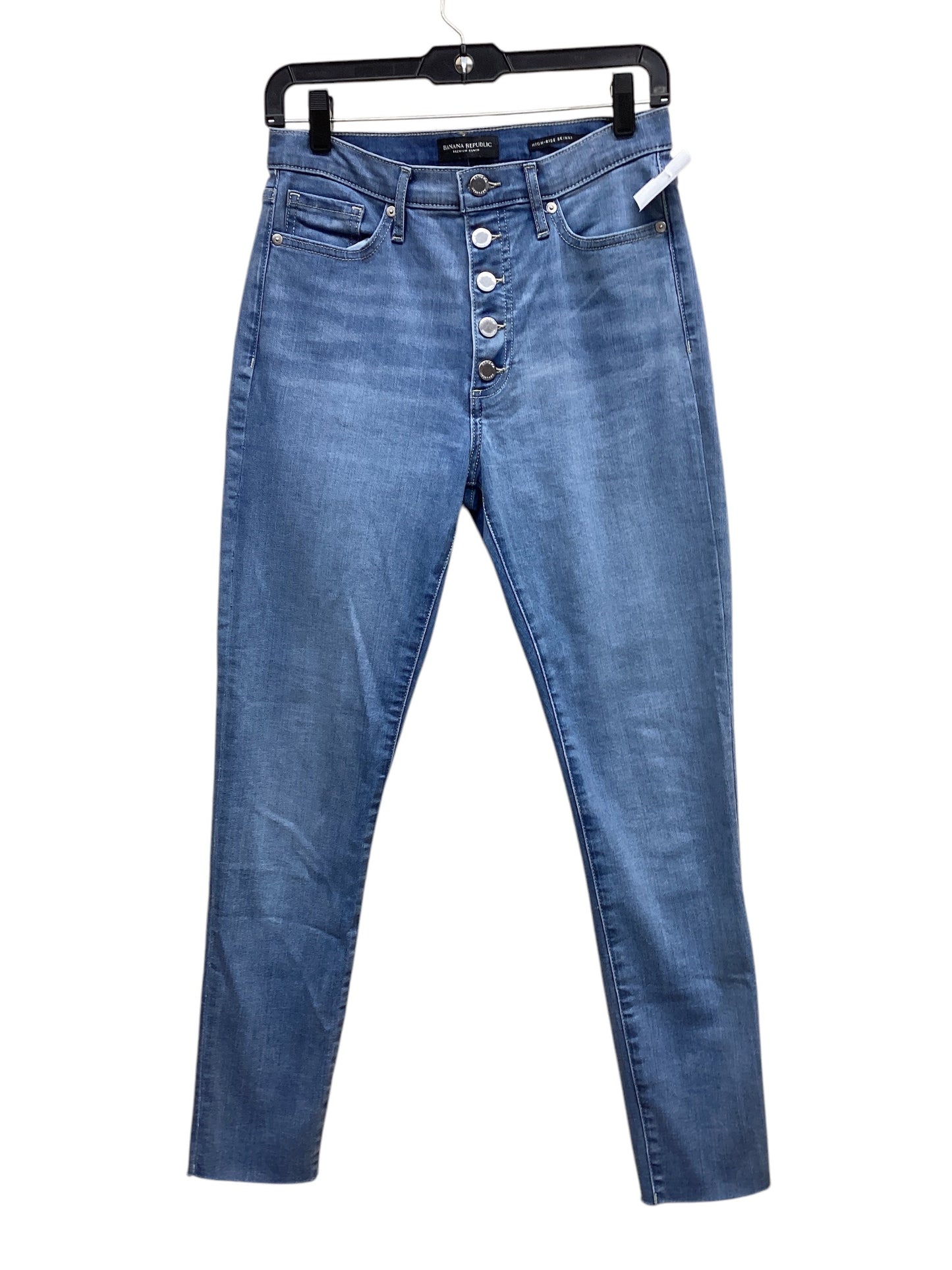 Jeans Skinny By Banana Republic In Blue Denim, Size: 4