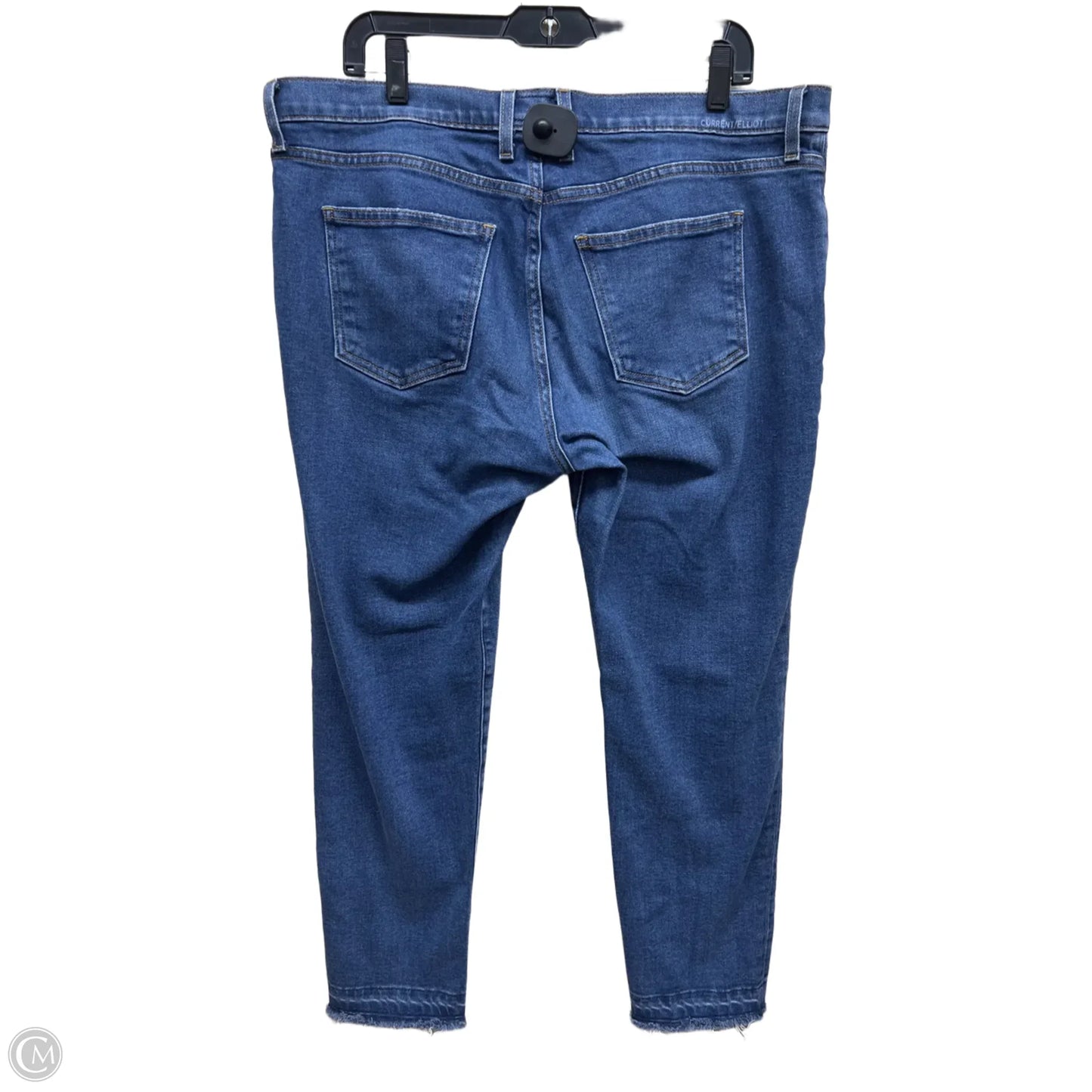 Jeans Straight By Current Elliott In Blue Denim, Size: 14