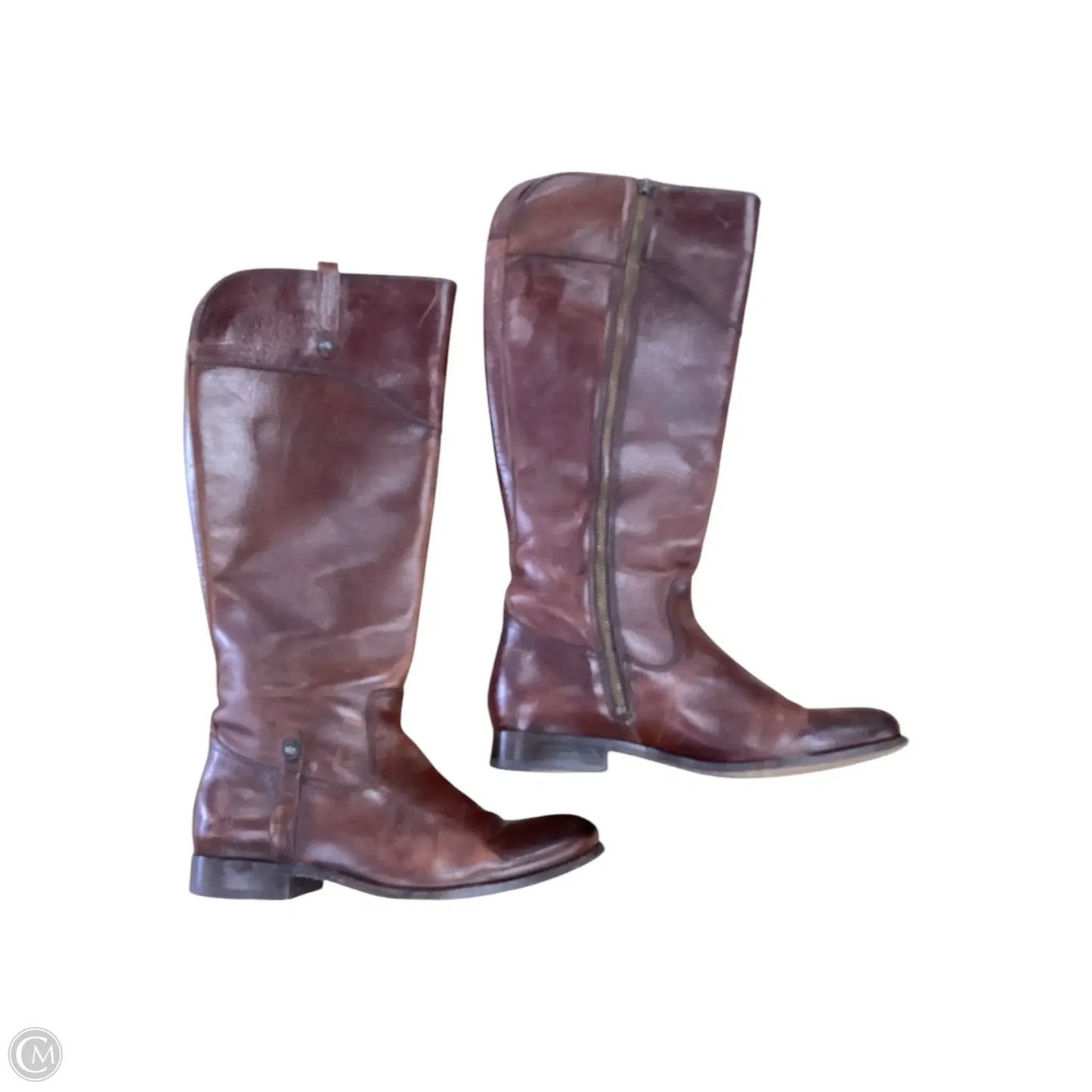 Boots Designer By Frye In Brown, Size: 9.5