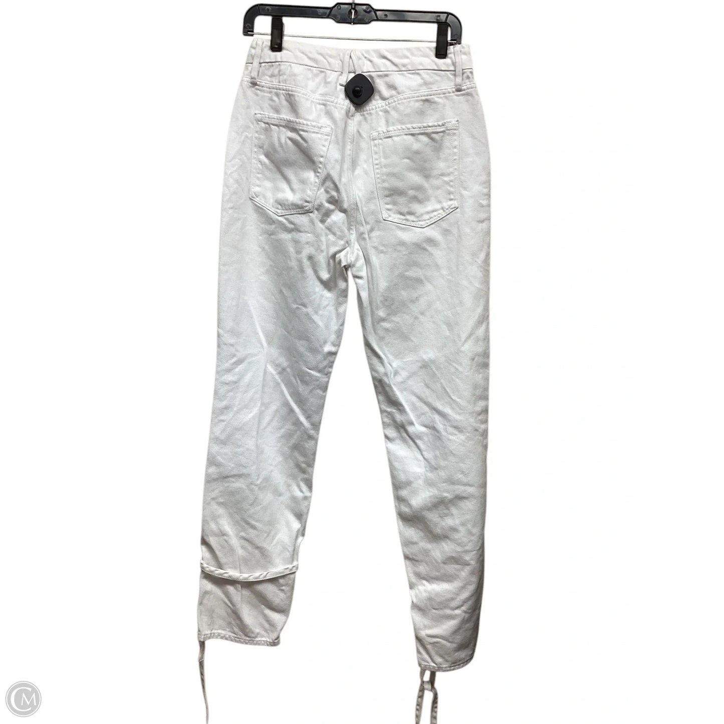 Jeans Straight By Good American In White Denim, Size: 6