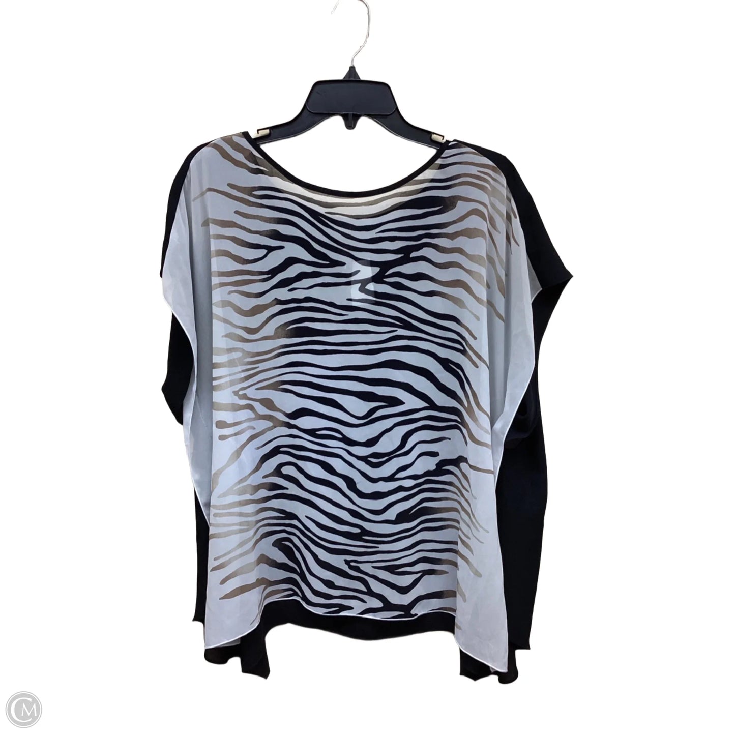 Top Short Sleeve By Chicos In Multi-colored, Size: L
