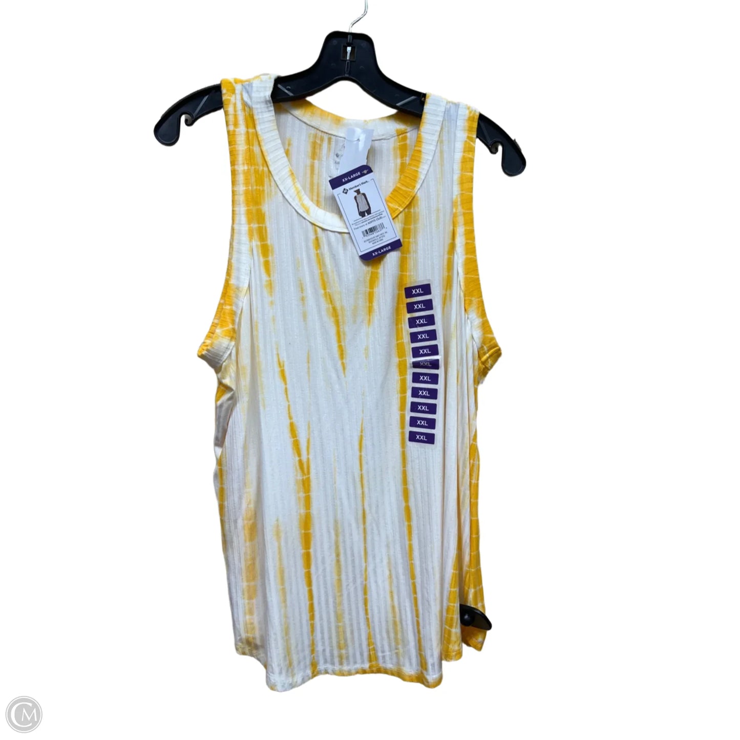 Top Sleeveless By Members Mark In Yellow, Size: Xxl