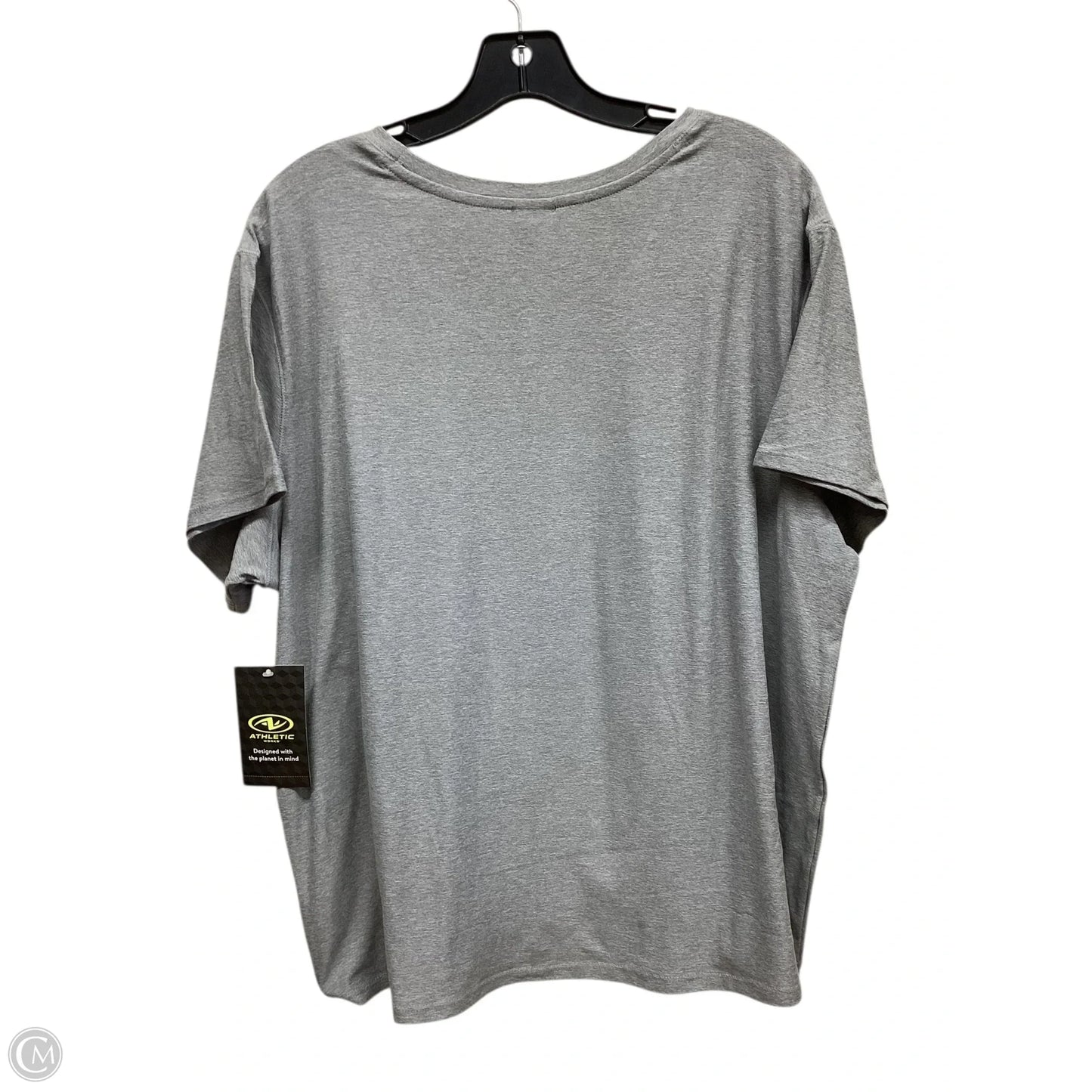 Athletic Top Short Sleeve By Athletic Works In Grey, Size: Xl