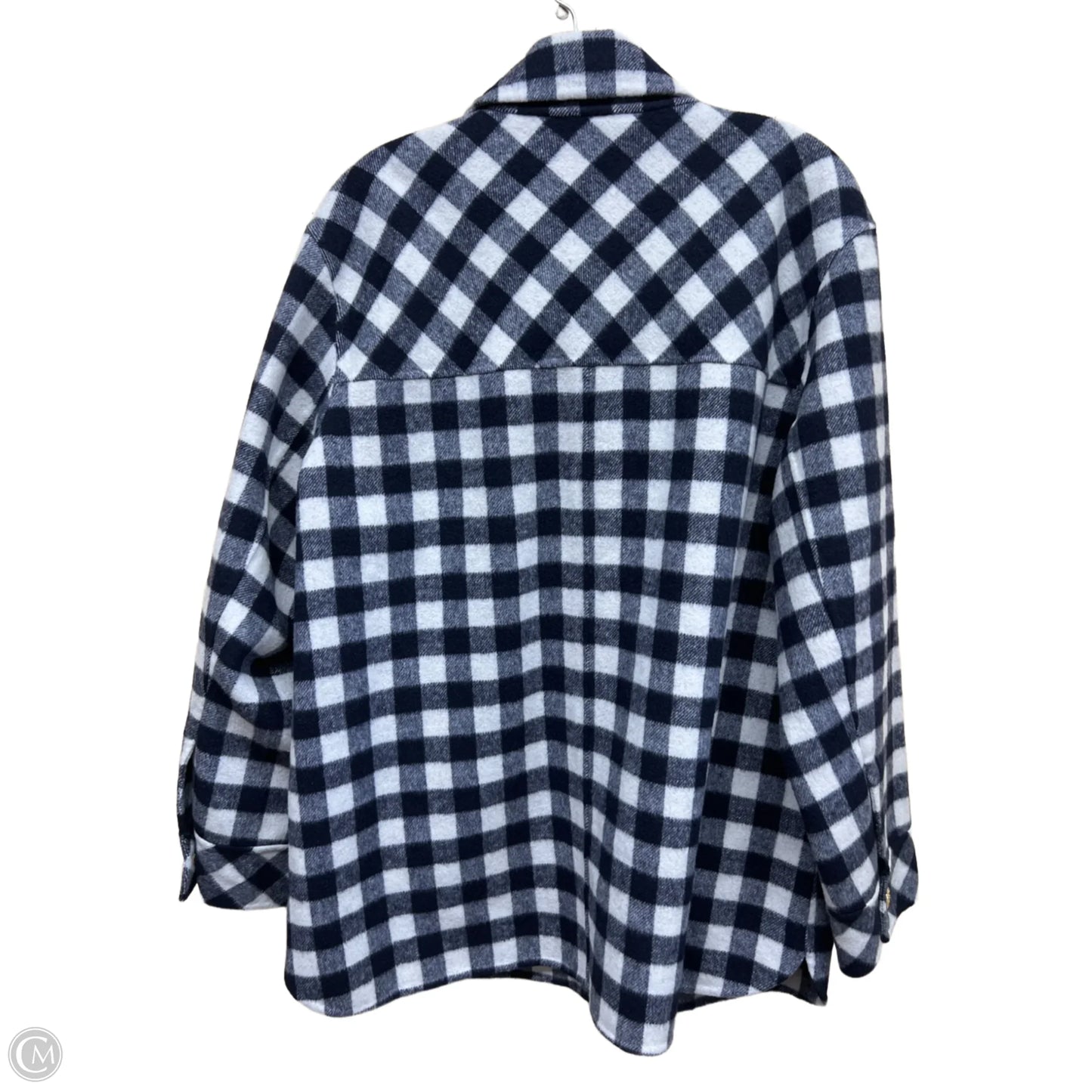 Jacket Shirt By Draper James In Plaid Pattern, Size: L