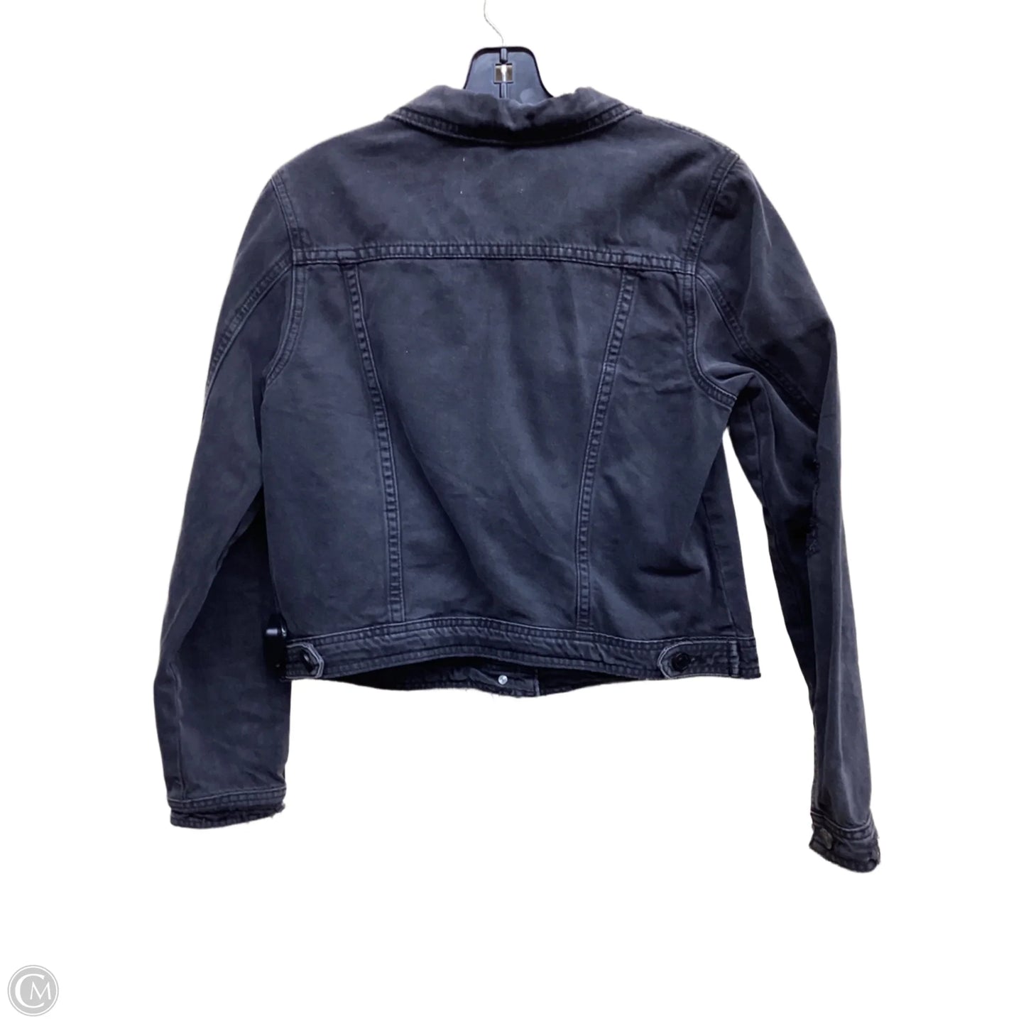 Jacket Denim By Kancan In Black Denim, Size: M