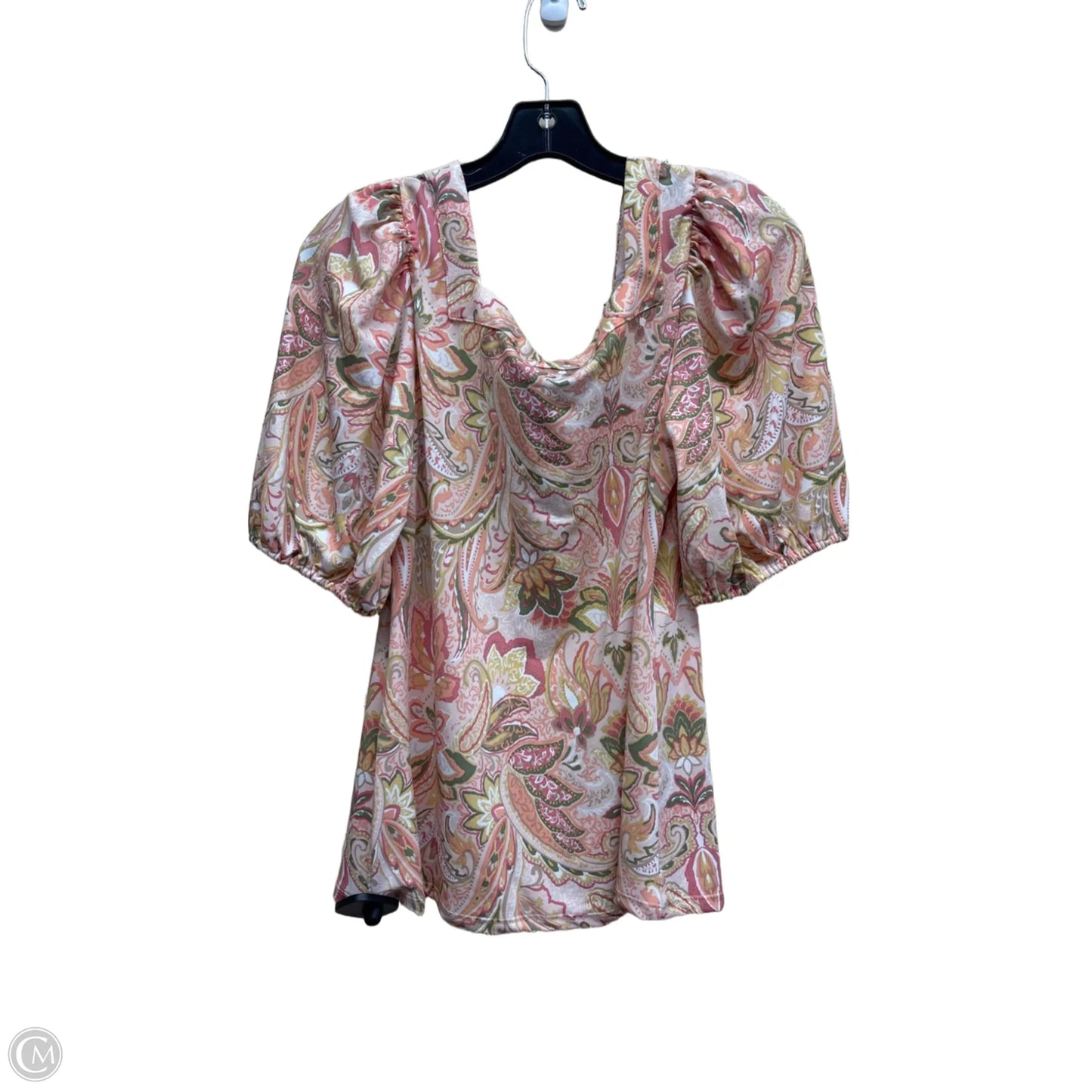 Top Short Sleeve By Cece In Multi-colored, Size: M