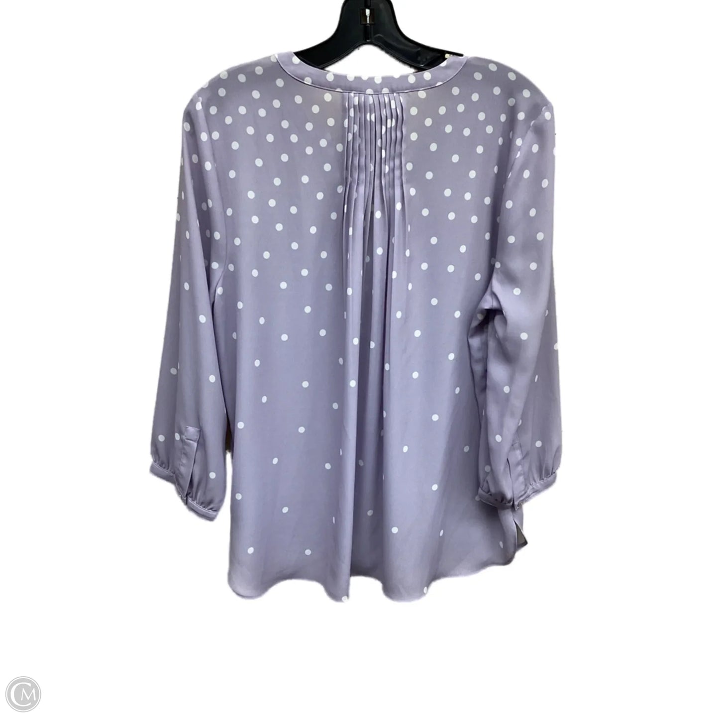 Top Long Sleeve By Not Your Daughters Jeans In Polkadot Pattern, Size: M