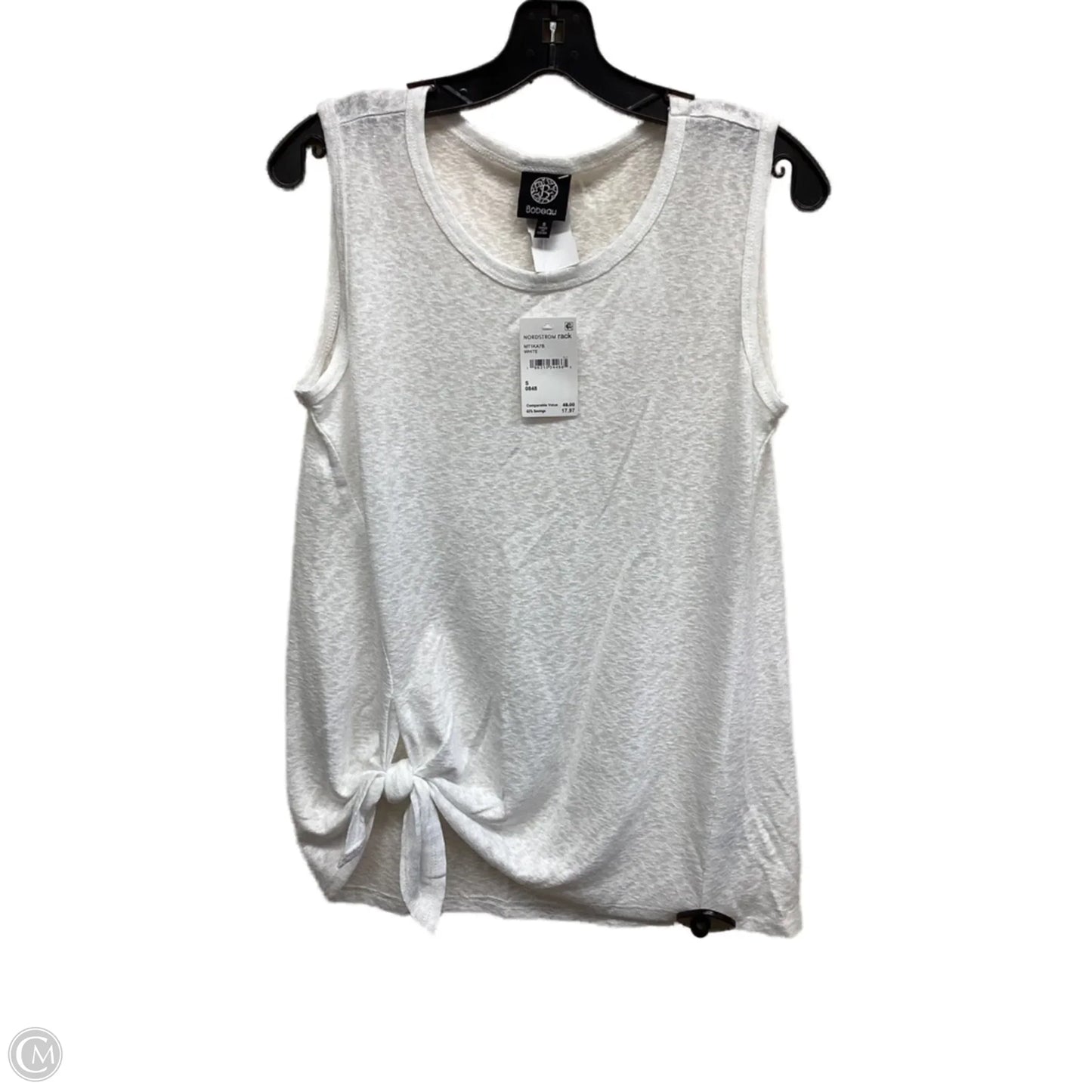 Top Sleeveless By Bobeau In White, Size: S