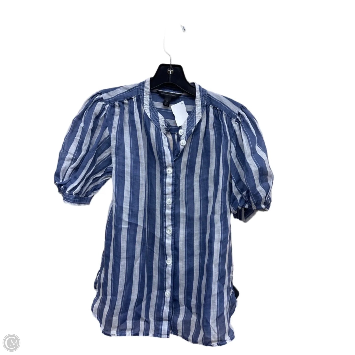 Top Short Sleeve By Banana Republic In Blue, Size: Xs