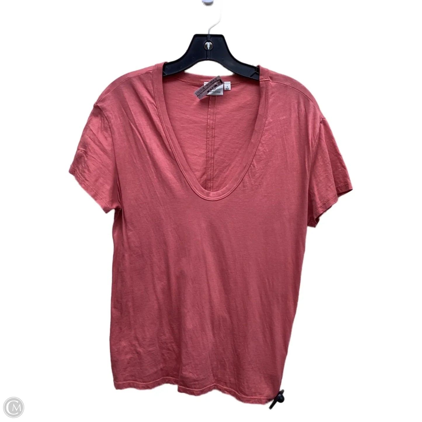 Top Short Sleeve By Adriano Goldschmied In Coral, Size: S