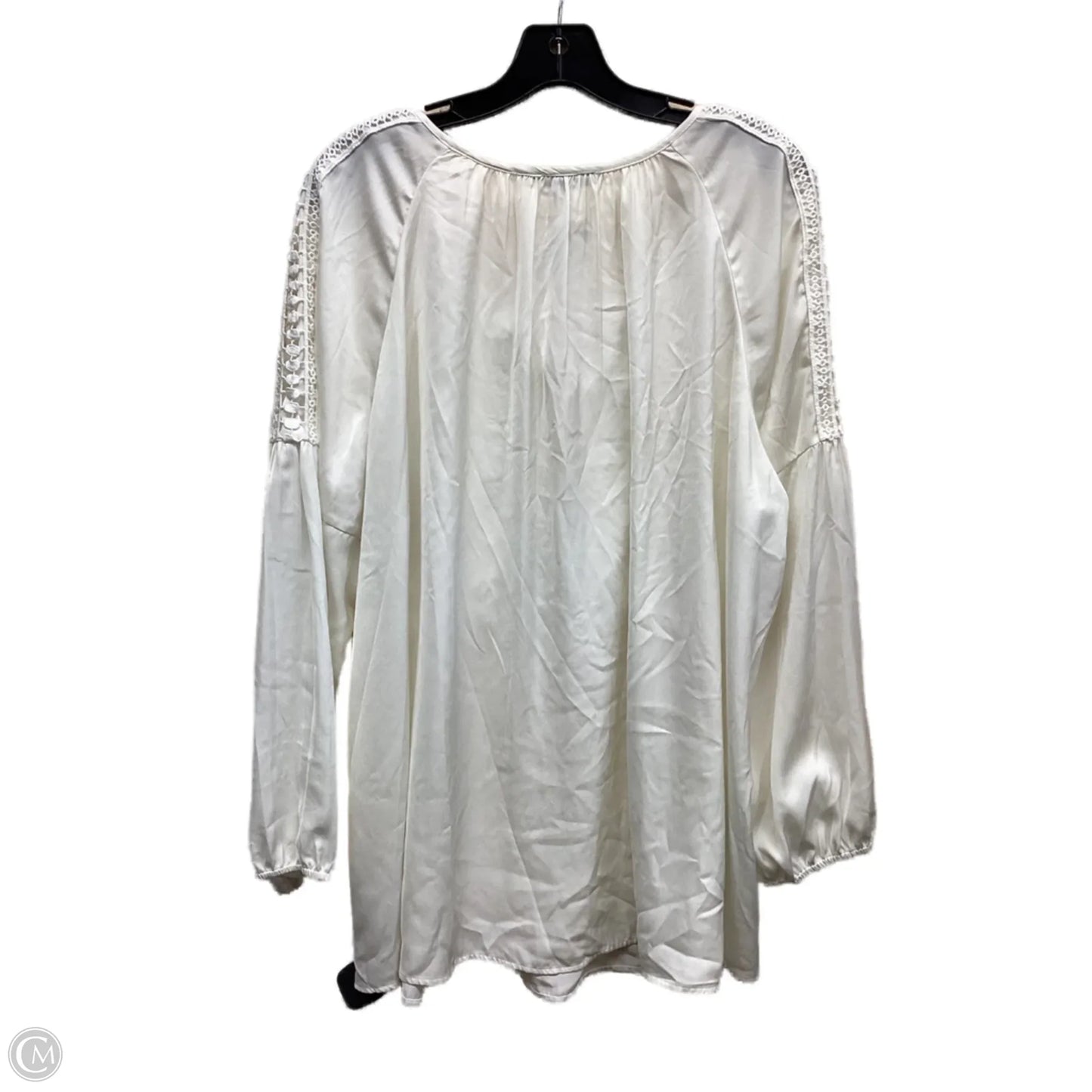 Top Long Sleeve By Daniel Rainn In White, Size: 3x