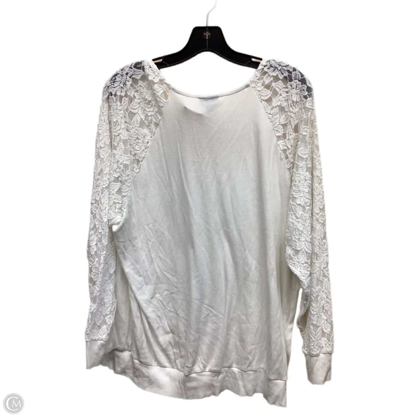 Top Long Sleeve By Torrid In White, Size: 1x