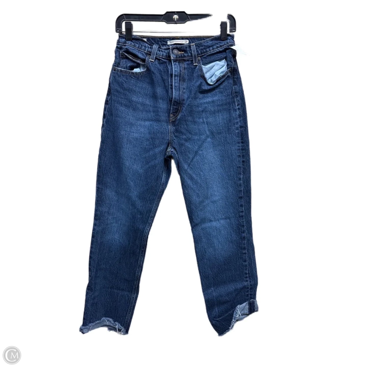 Jeans Straight By Levis In Blue Denim, Size: 28