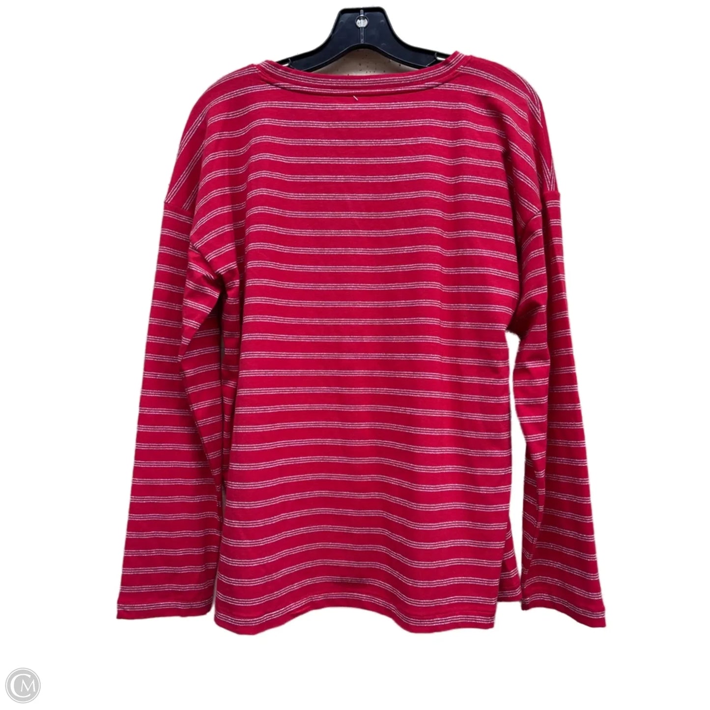 Top Long Sleeve By Talbots In Red, Size: L