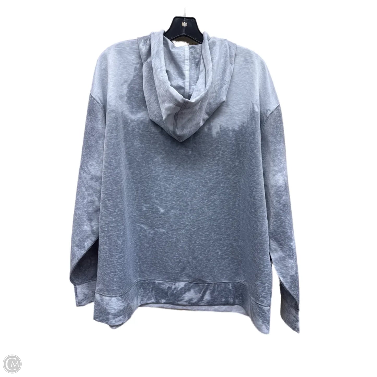 Athletic Sweatshirt Hoodie By Nike In Grey, Size: 1x
