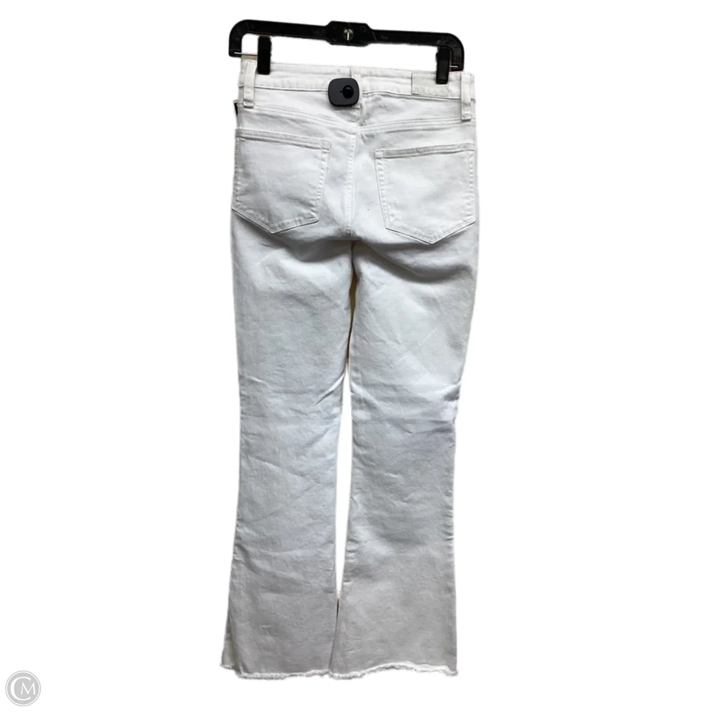 Jeans Wide Leg By Paige In White Denim, Size: 2