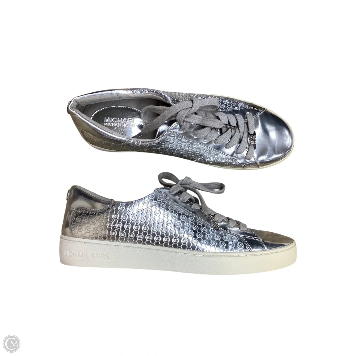 Shoes Sneakers By Michael By Michael Kors In Silver, Size: 9.5