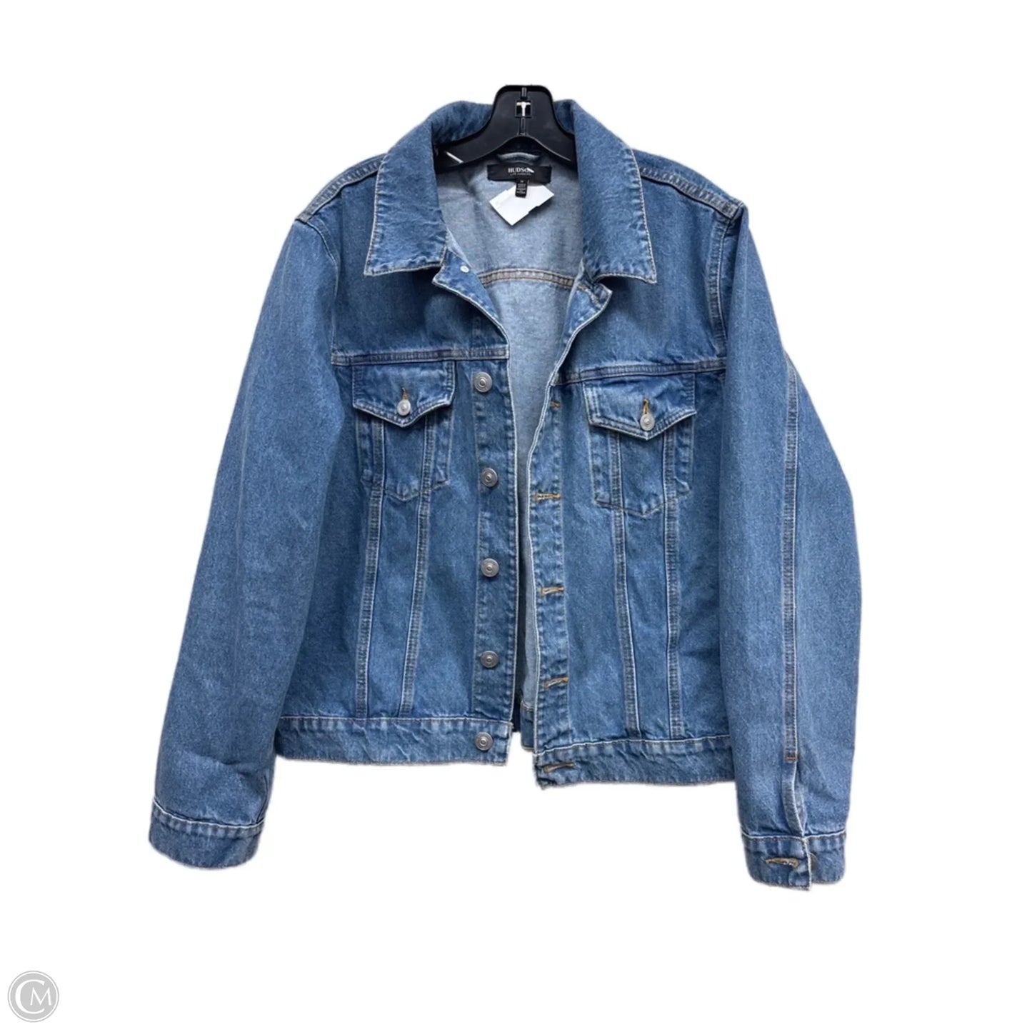 Jacket Denim By Hudson In Blue Denim, Size: 1x