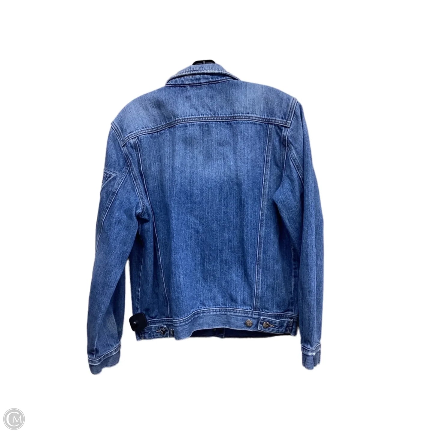 Jacket Denim By Guess In Blue Denim, Size: S