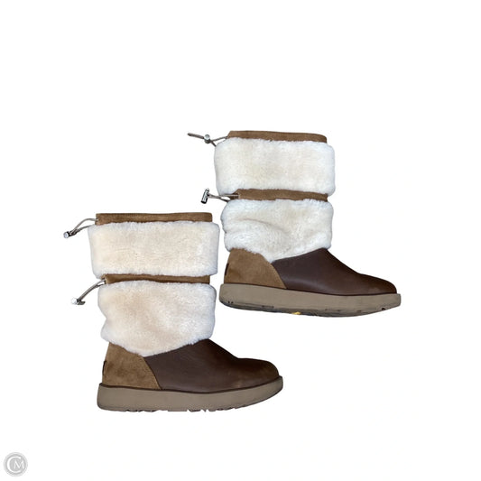 Boots Designer By Ugg In Brown, Size: 6