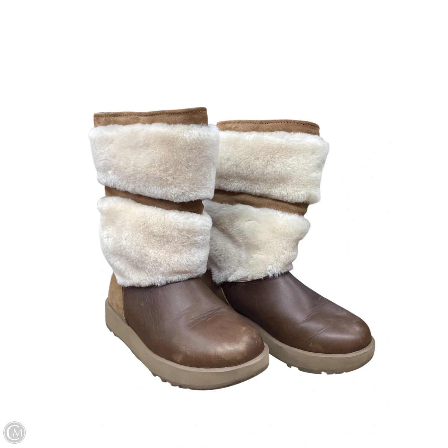 Boots Designer By Ugg In Brown, Size: 6